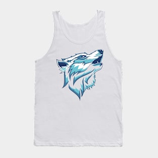 Blue ferocious wolf Tank Top